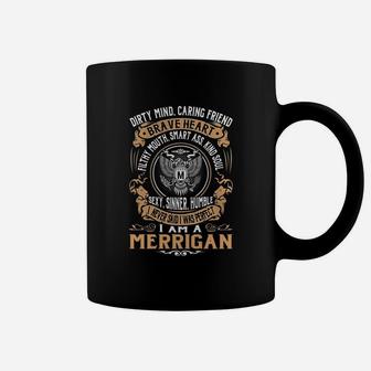 Merrigan Brave Heart Eagle Name Shirts Coffee Mug - Seseable
