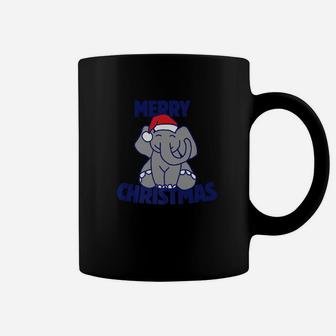 Merry Christmas Elephant Cute Elephants Tee Coffee Mug - Seseable