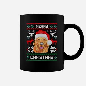 Merry Christmas Golden Retriever Dog Cute Gift Coffee Mug - Seseable