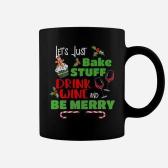 Merry Christmas Wine Baking Holiday Pajamas Coffee Mug - Seseable