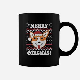 Merry Corgma Funny Corgi Graphic Dog Ugly Christmas Coffee Mug - Seseable