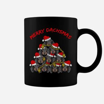 Merry Dachsmas Dachshund Dog Funny Ugly Christmas Tree Coffee Mug - Seseable