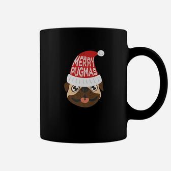 Merry Pugmas Christmas Pug Lovers Gift Pug Mom Dad Coffee Mug - Seseable