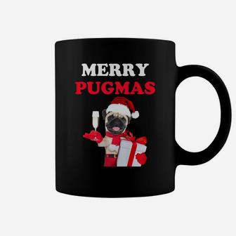 Merry Pugmas Santa Hat Christmas Funny Pug Dog Gift Coffee Mug - Seseable