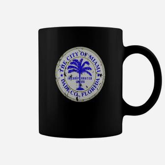 Miami Florida City Seal State Home Pride Dade County T-shirt Coffee Mug - Seseable