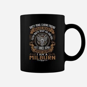 Milburn Brave Heart Eagle Name Shirts Coffee Mug - Seseable