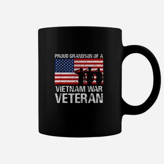 Military Family Gift Proud Grandson Of Vietnam Veteran Coffee Mug - Seseable