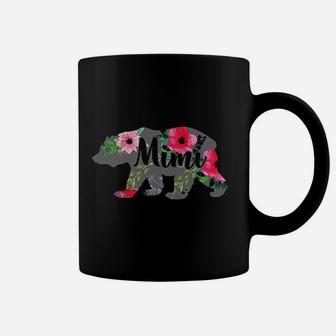 Mimi Mama Bear Grandma Gift Floral Coffee Mug - Seseable