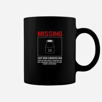 Missing 10mm Socket, Funny Mechanic Machinist Coffee Mug - Seseable