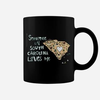 Missing You Gift Someone From South Carolina Loves Me Heart In South Carolina Coffee Mug - Seseable
