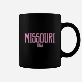 Missouri Usa Vintage Text Pink Print Coffee Mug - Seseable