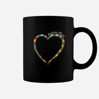 Mom Heart Of Puzzle Peaces Cute Gift Coffee Mug - Seseable