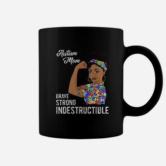 Mom Indestructible Autistic Puzzle Ribbon Coffee Mug - Seseable