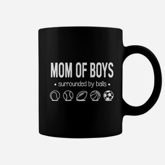 Mom Of Boys Women Funny Balls Graphic Mothers Day Coffee Mug - Seseable