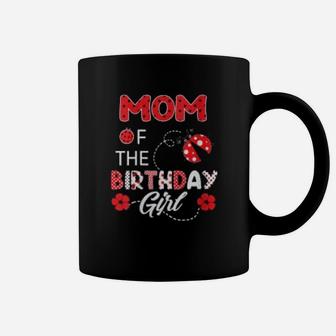 Mom Of The Birthday Girl Family Ladybug Birthday Coffee Mug - Seseable