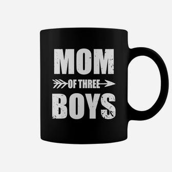 Mom Of Three Sons - Proud Mom Of Three Sons T-shirt Coffee Mug - Seseable