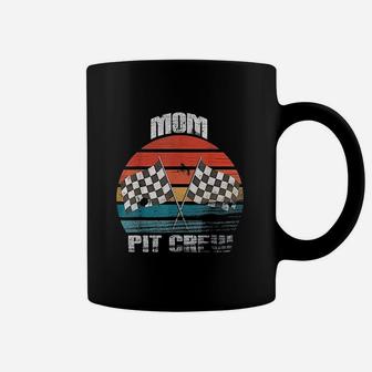 Mom Pit Crew Race Car Coffee Mug - Seseable