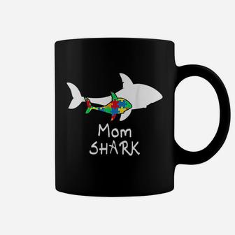 Mom Shark Puzzle Piece Cool Coffee Mug - Seseable