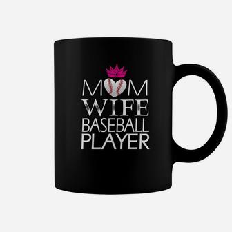 Mom Wife Baseball Player Simple Art Coffee Mug - Seseable
