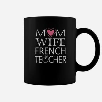 Mom Wife French Teacher Simple Art Coffee Mug - Seseable