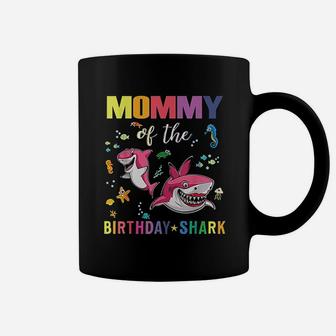 Mommy Of The Birthday Shark Baby Family Matching Women Girls Coffee Mug - Seseable