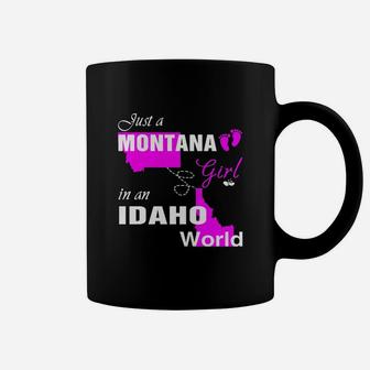 Montana Girl In Idaho Shirts,montana Girl Tshirt,idaho Girl T-shirt,idaho Girl Tshirt,montana Girl In Idaho Shirts,idaho Girl Hoodie Coffee Mug - Seseable
