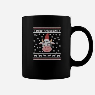 Mooey Christmas Cow Farmer Funny Ugly Christmas Gift Coffee Mug - Seseable