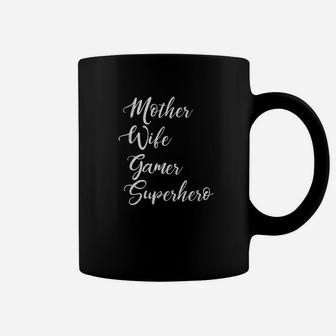 Mother Wife Gamer Superhero Funny Nerd Mom Coffee Mug - Seseable