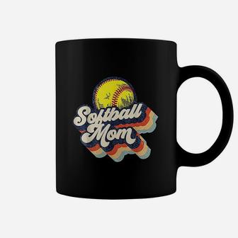 Mothers Day 2022 Softball Mom Retro Vintage Funny Mom Life Coffee Mug - Seseable