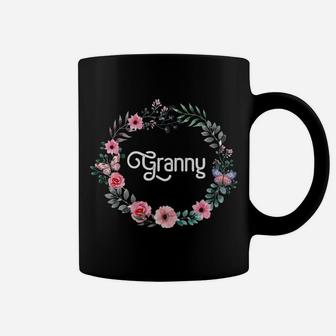 Mothers Day Gift For Grandma Men Women Floral Granny Coffee Mug - Seseable