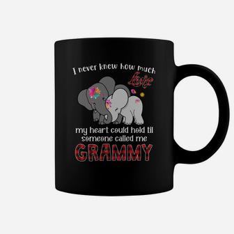 Mothers Day Grammy Cute Elephants Love Gift Coffee Mug - Seseable
