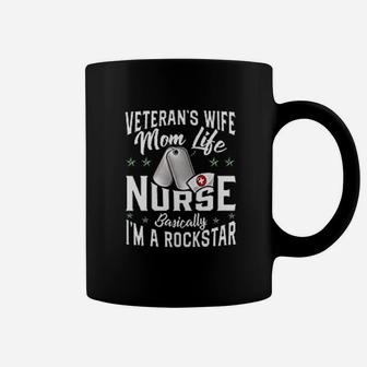 Mothers Day Veteran Wife Mom Nurse I Am A Rockstar Coffee Mug - Seseable