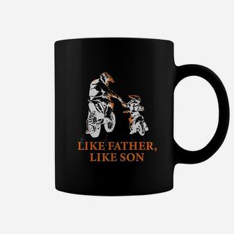 Motocross Dirt Bike Like Father Like Son Biker Lovers Gift Coffee Mug - Seseable