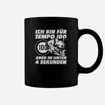 Motorrad-Enthusiasten Tassen Tempo 100 in <4 Sek., Schwarzes Herrenshirt - Seseable