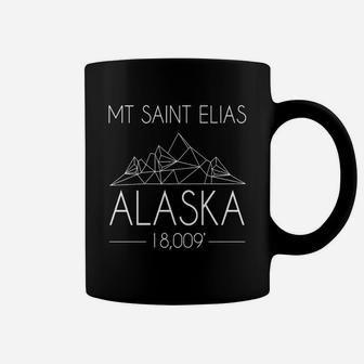 Mount Saint Elias Alaska Mountains Outdoors Minimalist Tee Coffee Mug - Seseable