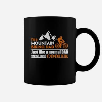 Mountain Biking Dad Shirt Coffee Mug - Seseable