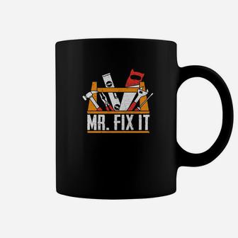 Mr Fix It Fathers Day Funny Dad Papa Coffee Mug - Seseable