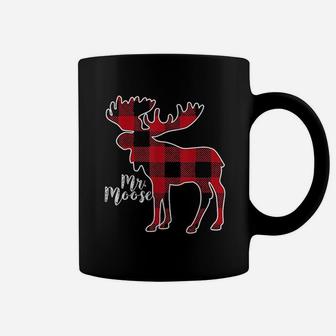 Mr Moose Red Plaid Buffalo Matching Family Coffee Mug - Seseable