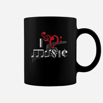Music Lover Musician Instrumentalist Teacher I Love Music Coffee Mug - Seseable