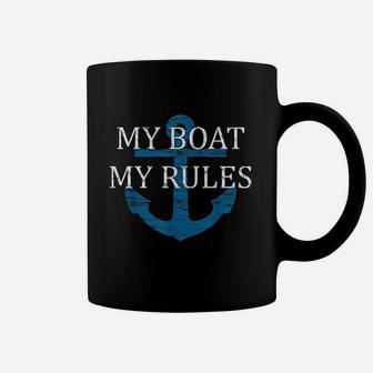 My Boat My Rules Funny Boating Captain Gift Coffee Mug - Seseable