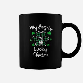 My Dog Is My Lucky Charm Shamrock St Patricks Day Coffee Mug - Seseable