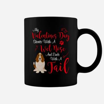 My Dog Is My Valentines Day Basset Hound Coffee Mug - Seseable