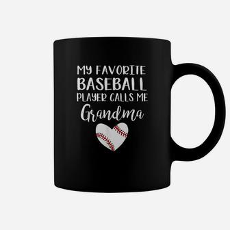 My Favorite Baseball Player Calls Me Grandma Coffee Mug - Seseable