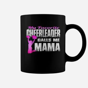 My Favorite Cheerleader Calls Me Mama Cheer Mom Coffee Mug - Seseable