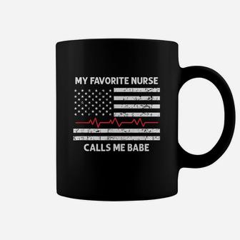 My Favorite Nurse Calls Me Babe Gift For Boyfriend Husband Coffee Mug - Seseable