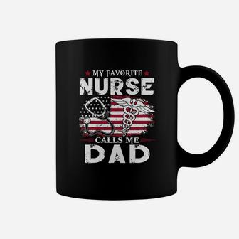 My Favorite Nurse Calls Me Dad Father Day American Flag Shirt Coffee Mug - Seseable