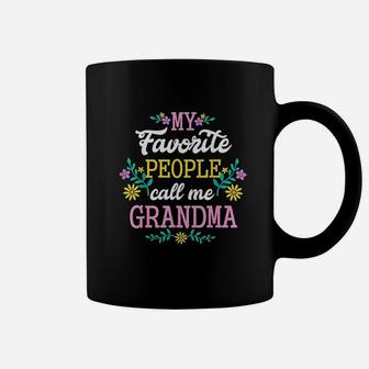 My Favorite People Call Me Grandma Christmas Gift Coffee Mug - Seseable