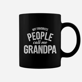 My Favorite People Call Me Grandpa Funny Fathers Day Coffee Mug - Seseable