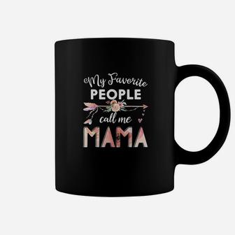 My Favorite People Call Me Mama Floral Mom Mothers Day Gift Coffee Mug - Seseable