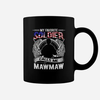 My Favorite Soldier Calls Me Mawmaw Proud Army Grandma Gift Coffee Mug - Seseable